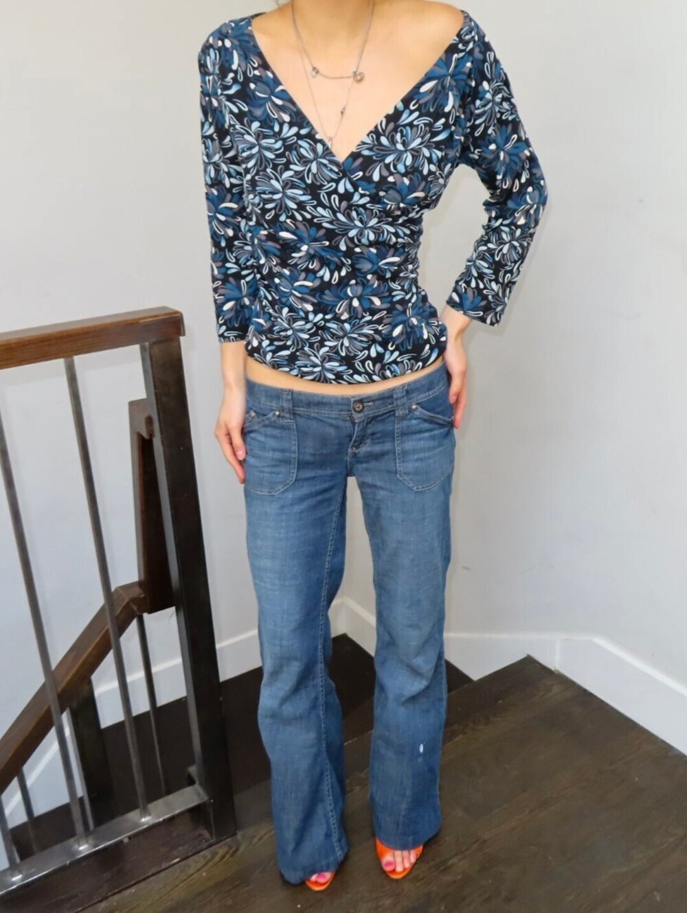 Women's Black and Blue Shirt